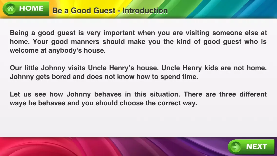 Capturas de tela do Good Manners for Kids