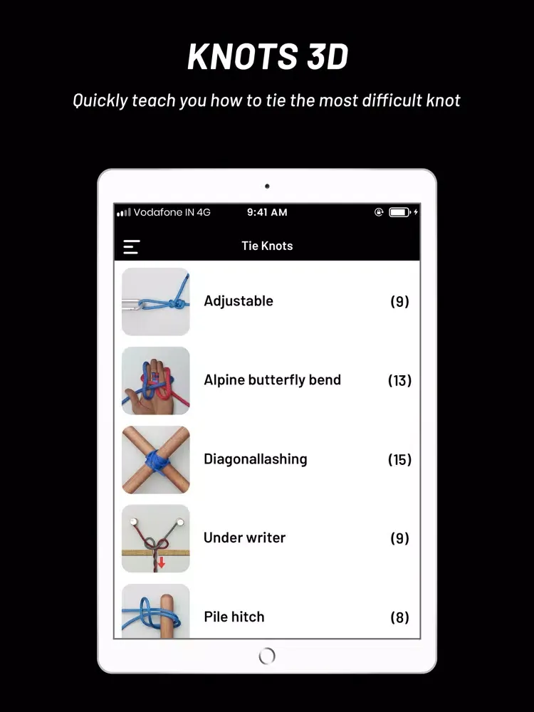 Zrzuty ekranu Knot 3D : How To Tie Knots iPad 