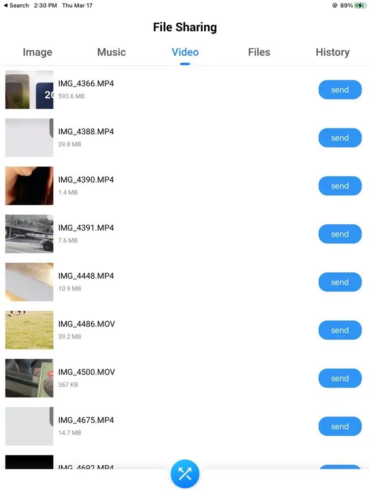 Ảnh chụp màn hình của Share IT : All file Transfer iPad 