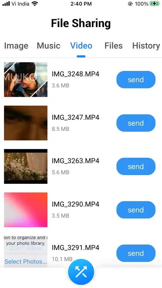 Ảnh chụp màn hình của Share IT : All file Transfer