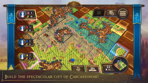 Capturas de tela do Carcassonne: Tiles & Tactics