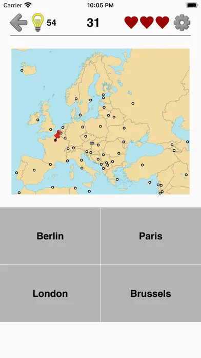 ภาพหน้าจอของ Capitals of the World - Quiz