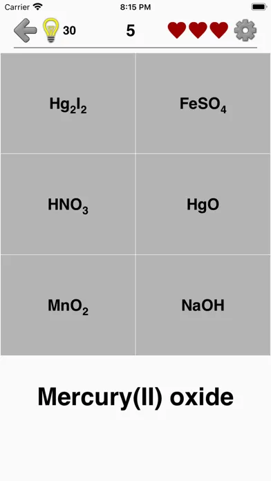 Chemical Substances: Chem-Quiz स्क्रीनशॉट