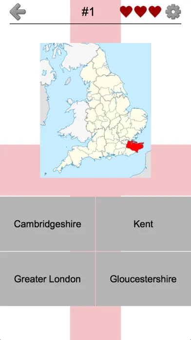 Counties of England Quiz应用截图