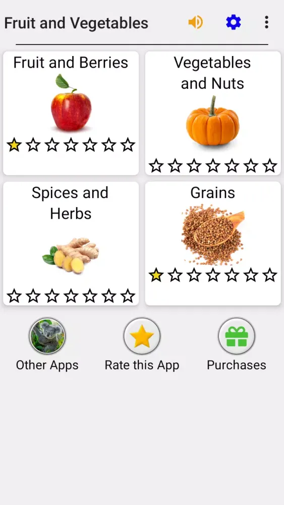 Captures d'écran de Fruit and Vegetables