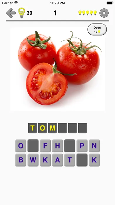 ภาพหน้าจอของ Fruit and Vegetables - Quiz