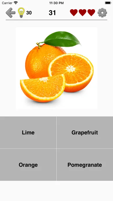 ภาพหน้าจอของ Fruit and Vegetables - Quiz