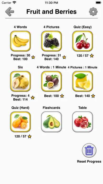 ภาพหน้าจอของ Fruit and Vegetables - Quiz