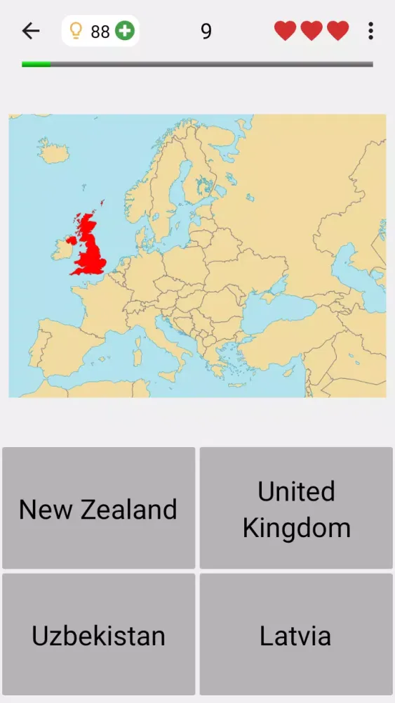 Скриншоты Maps of All Countries Geo-Quiz