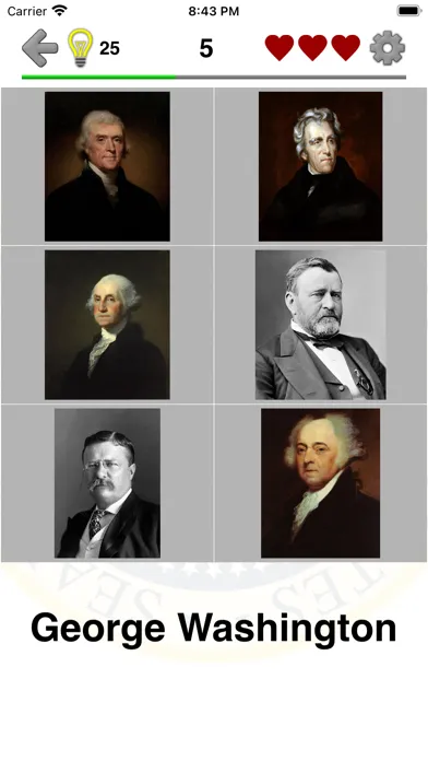 US Presidents and History Quiz स्क्रीनशॉट