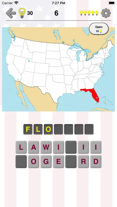 Captures d'écran de 50 US States - American Quiz