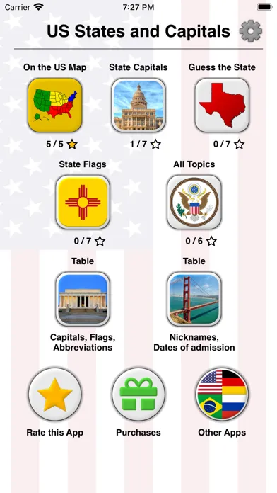 Captures d'écran de 50 US States - American Quiz