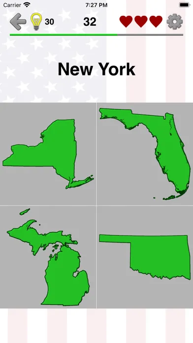 Captures d'écran de 50 US States - American Quiz