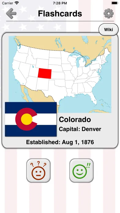 Captures d'écran de 50 US States - American Quiz