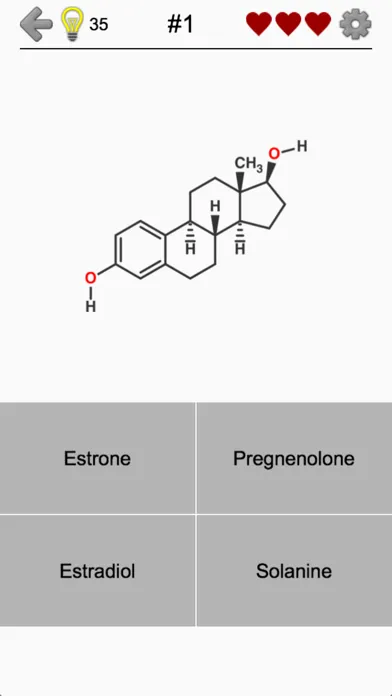 Tangkapan skrin Steroids - Chemical Formulas