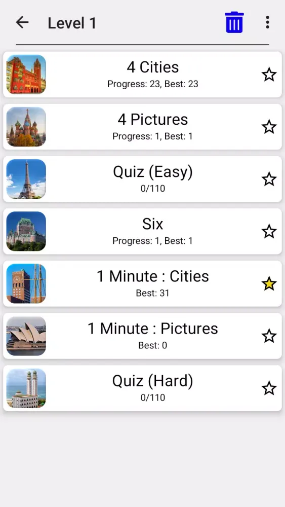 Cities of the World Photo-Quiz Screenshots