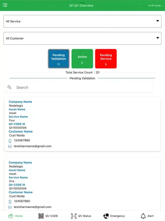 Tangkapan skrin QVCODE (Quick Validator Code) iPad 