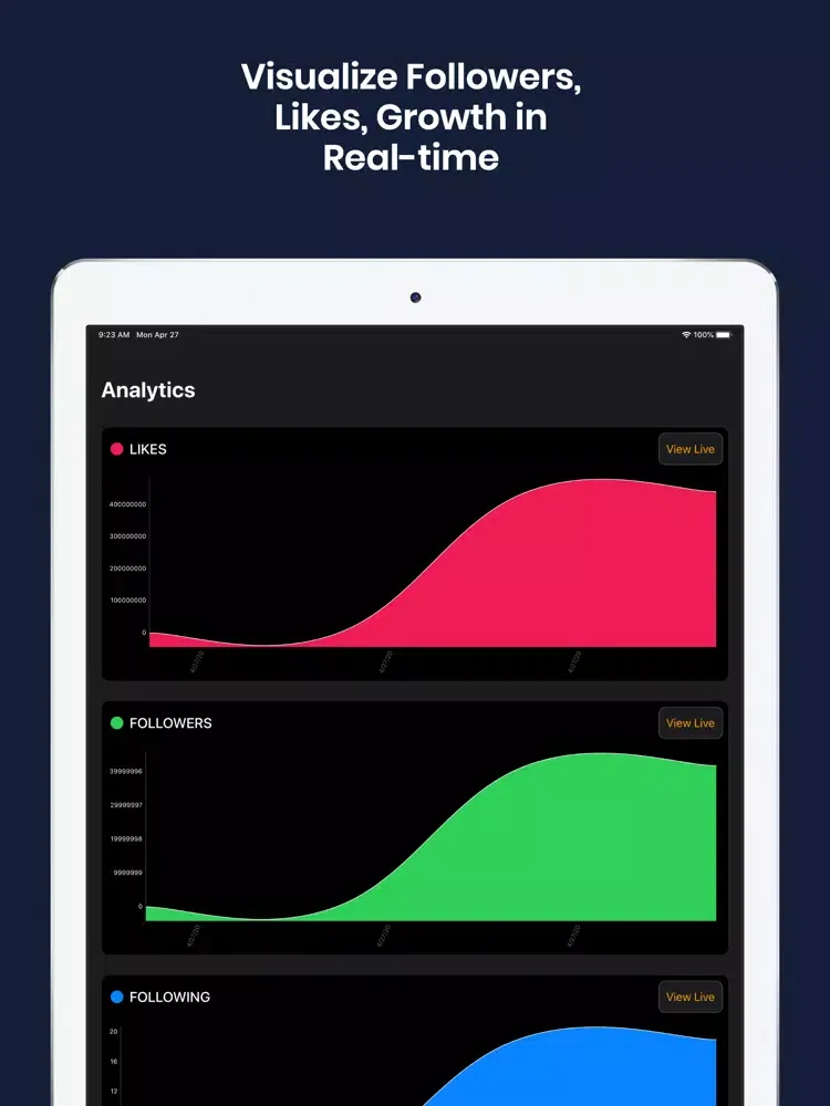 ภาพหน้าจอของ TikTracker for Viral iPad 