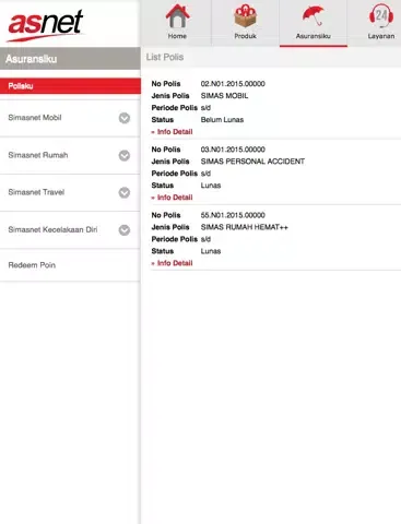 asnet iPad  سکرین شاٹس