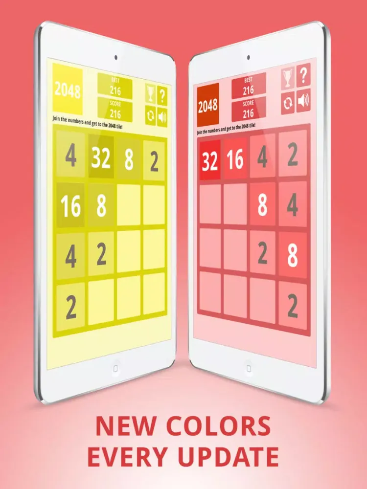 2048 Colors Tile Puzzle Game: Challenge your brain iPad  스크린샷