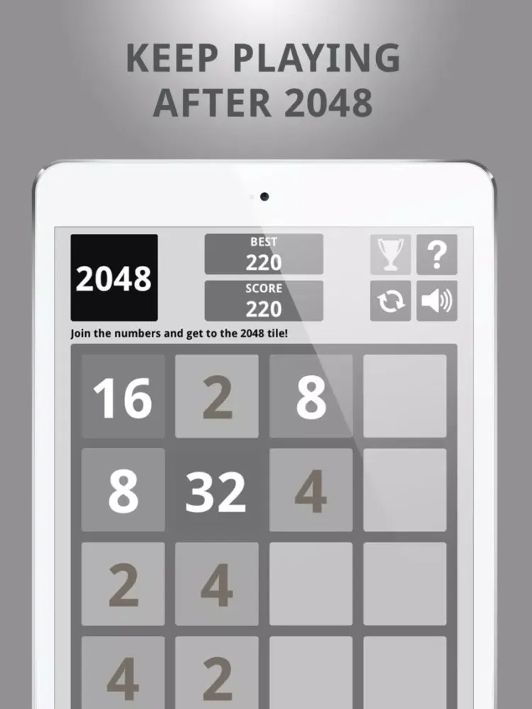 2048 Colors Tile Puzzle Game: Challenge your brain iPad  스크린샷