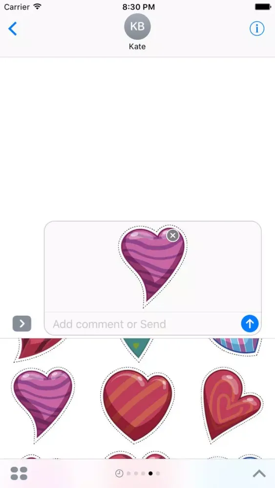 تصاویر Abstract Heart Stickers for iMessage