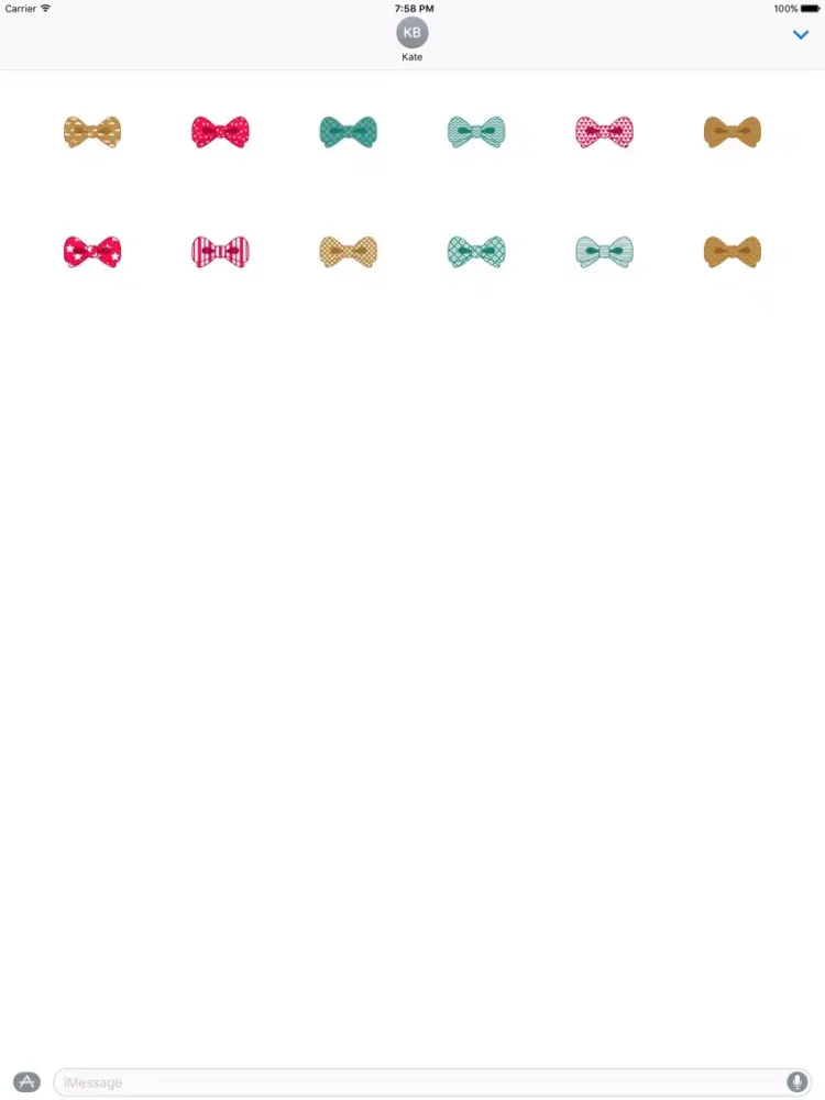 تصاویر Sticker Bow Ties for iMessage iPad 