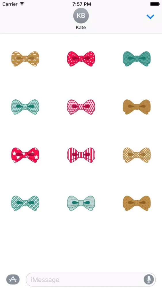 تصاویر Sticker Bow Ties for iMessage