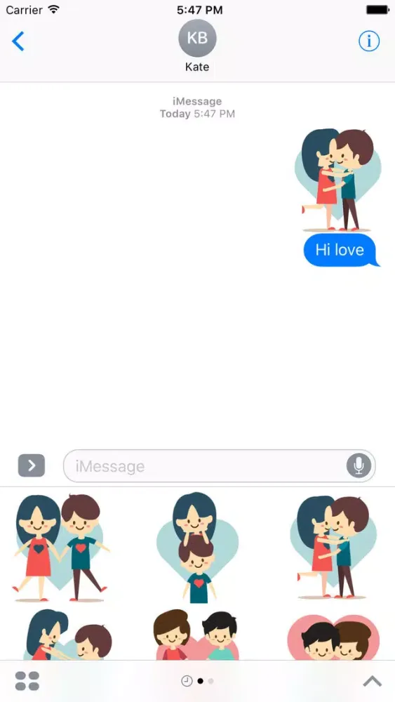 Loving Couple Stickers for iMessage应用截图