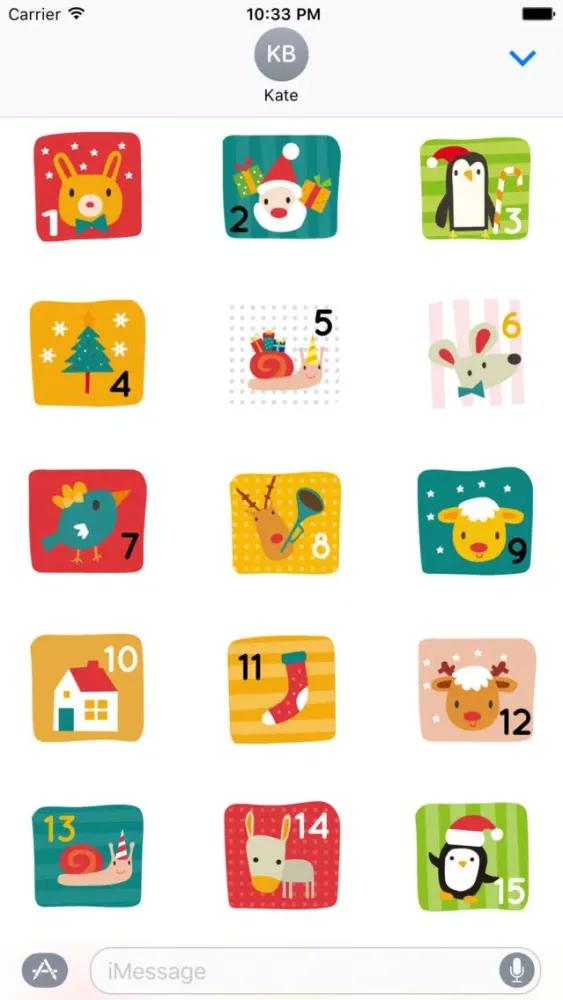 Christmas Count Down Calendar for iMessage Screenshots