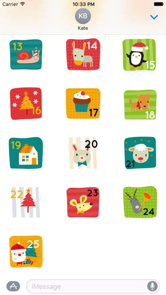 Christmas Count Down Calendar for iMessage Screenshots