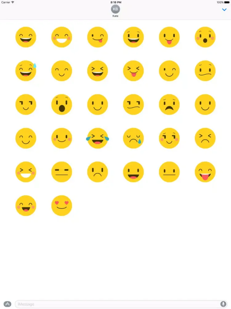 Emoticon Stickers - Emojis for iMessage iPad 应用截图