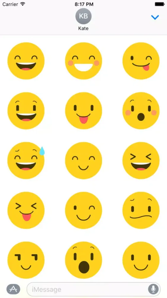 Emoticon Stickers - Emojis for iMessage应用截图