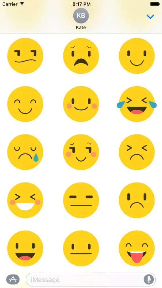 Emoticon Stickers - Emojis for iMessage应用截图
