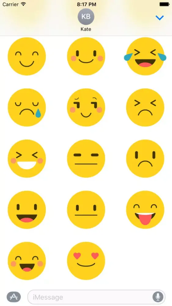 Emoticon Stickers - Emojis for iMessage应用截图