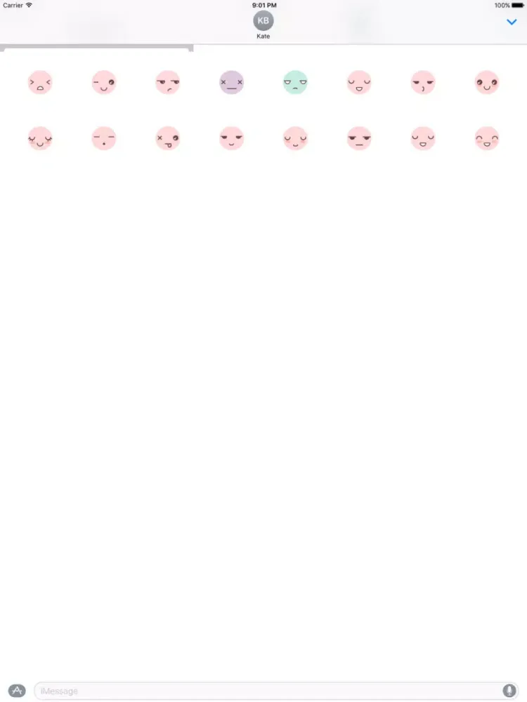 Kawaii Emoji Stickers Pack iPad  Screenshots