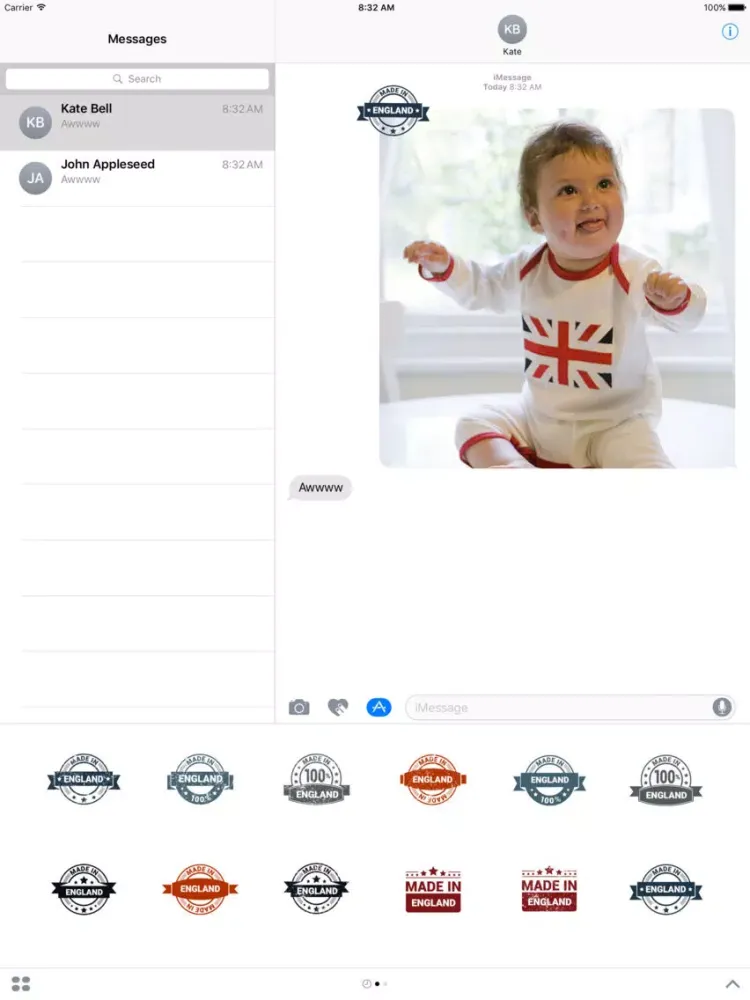 British Stamp Stickers iPad 应用截图
