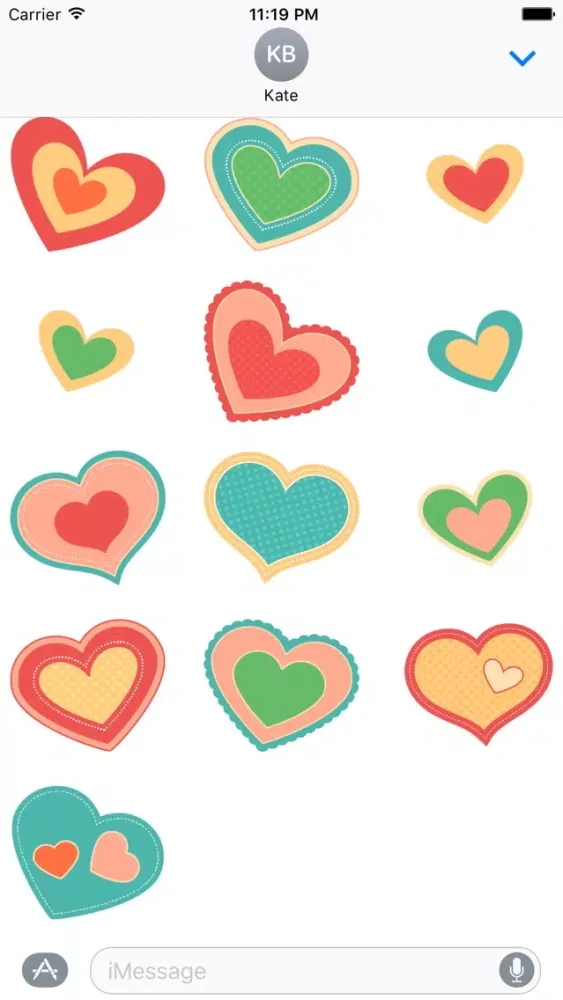 صور Hand Drawn Paper Heart Stickers
