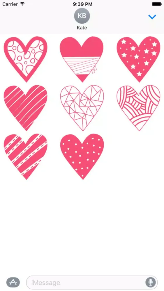 Pink Love Heart Stickers Pack Ekran Görüntüleri