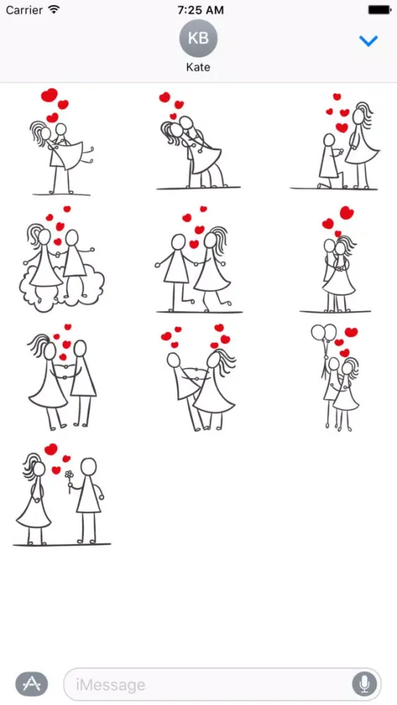 Romantic Couple Stickers سکرین شاٹس