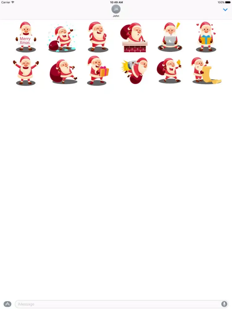 Jolly Santa Stickers iPad  स्क्रीनशॉट