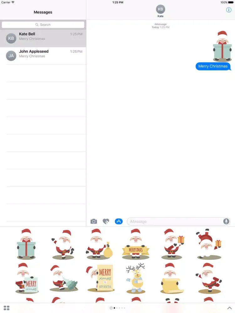 Capturas de tela do Jolly Good Santa - Stickers for iMessage iPad 