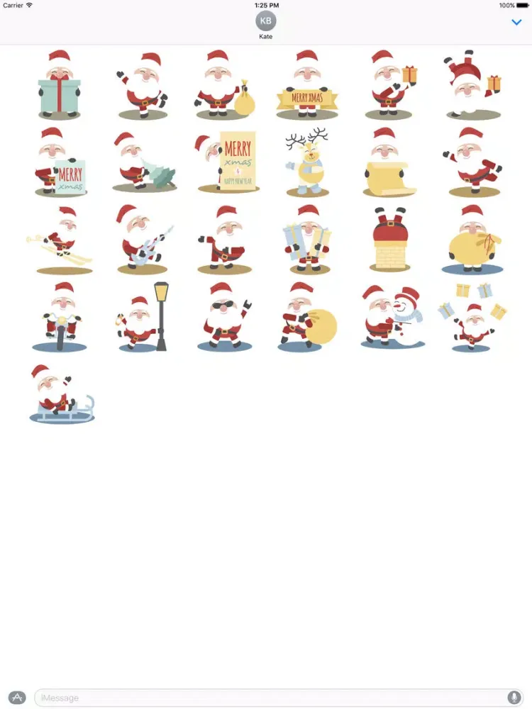 Capturas de tela do Jolly Good Santa - Stickers for iMessage iPad 