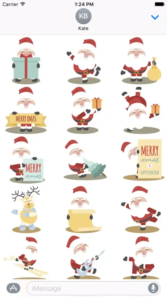 Capturas de tela do Jolly Good Santa - Stickers for iMessage