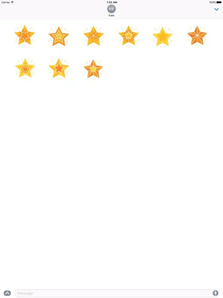 Capturas de tela do Shiny Star Stickers iPad 