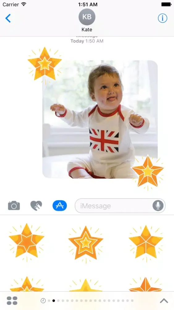 Capturas de tela do Shiny Star Stickers