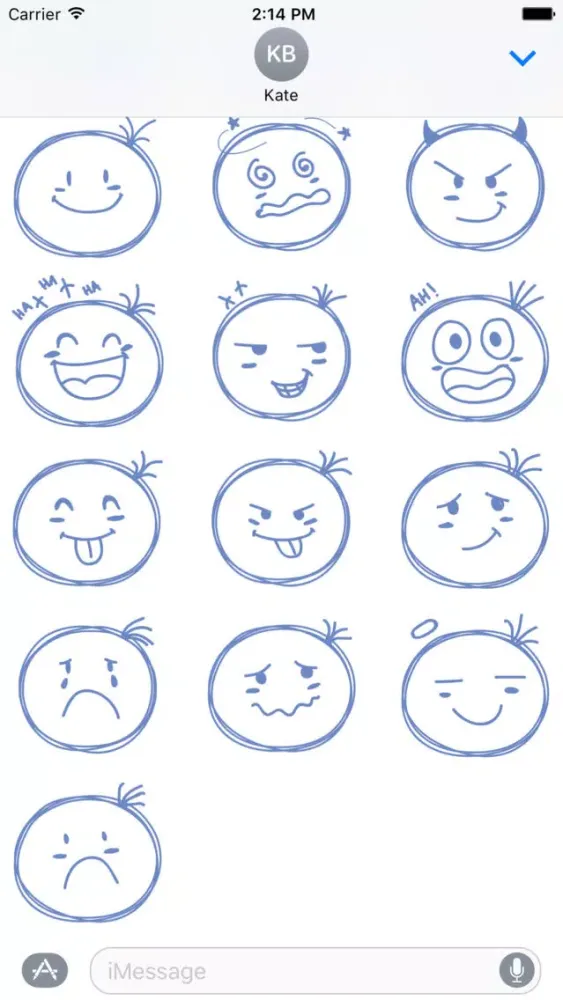 Screenshot di Sketchmoji - Kawaii Emoji Stickers
