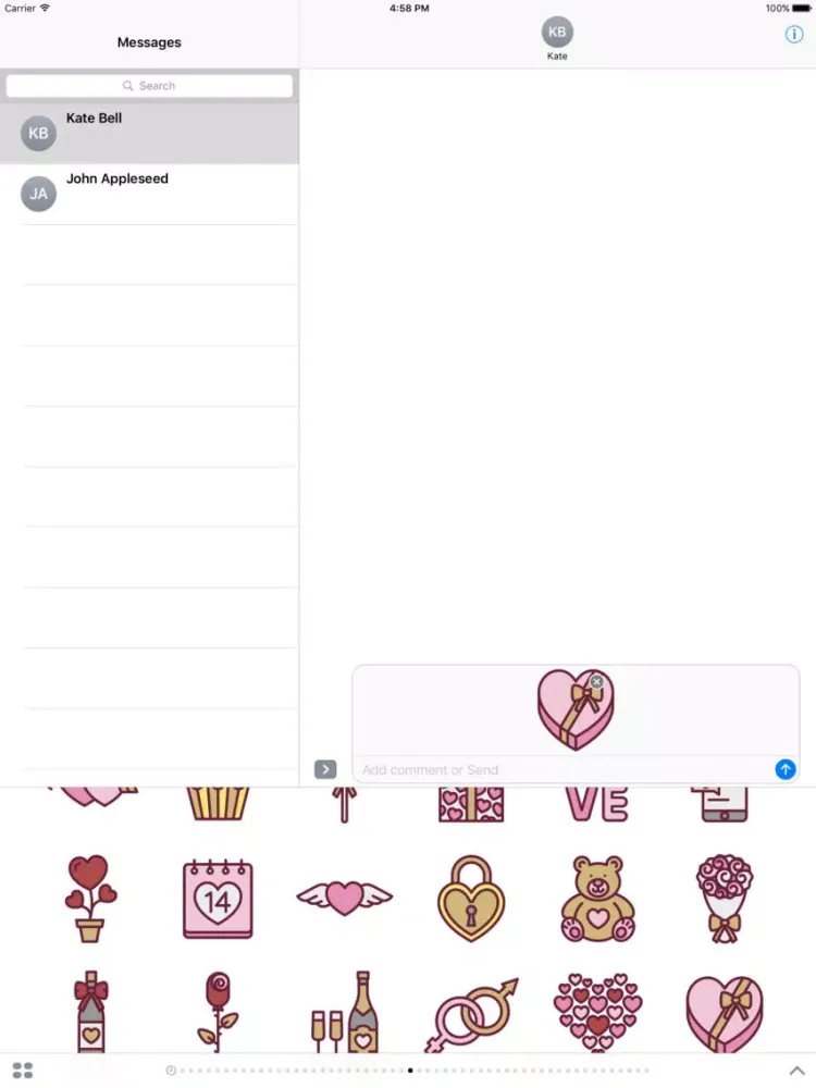 Zrzuty ekranu Charm & Love Stickers for iMessage iPad 