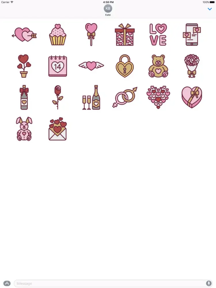 Zrzuty ekranu Charm & Love Stickers for iMessage iPad 