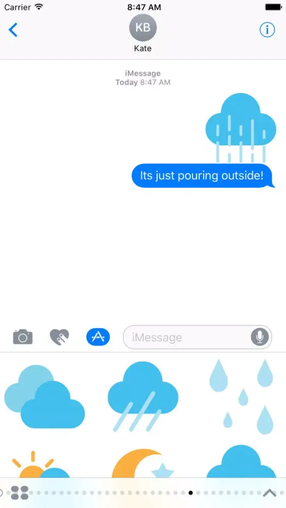 Text Weather Stickers for iMessage应用截图